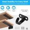 Shelf Brackets Floating Shelf Bracket - 6 Pack Metal Hooks