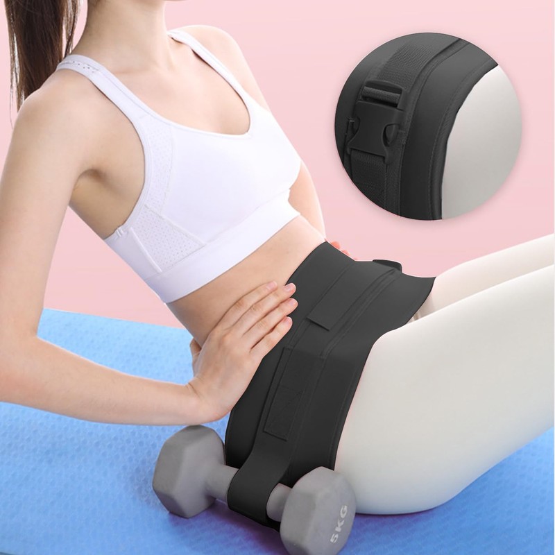 Exercise Hip Thrust Belt with 1Pair of Wristbands Adjustable Lifting