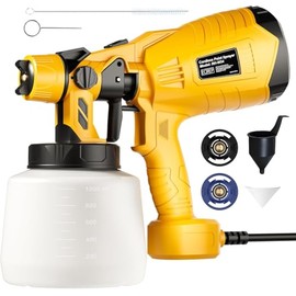 Paint Sprayer, Handheld Electric Paint Gun, High Power HVLP Spray Gun with 3 Patterns, Easy to Clean, for House Painting Furniture Cabinets Fence Wall
