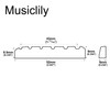Muislcily Slotted 6-String Classical Guitar Bone Nut Guitar Parts, 52*6*9/8.5mm(Pack