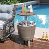 CHEFJOY 10 Gallon Cooler Table, Cool Bar Table with Height