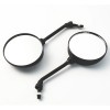 Unbranded 10 mm Black Round Rear View Motorcycle Mirrors Left