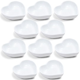 CACASO 10 Piece Serving Platter Set, Heart Shaped Ceramic Sauce Dishes