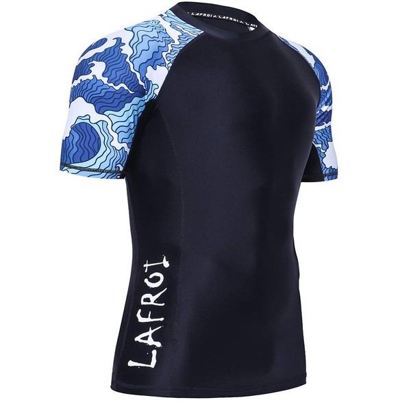 LAFROI Men's Short Sleeve UPF 50+ Baselayer Skins Compression Rash