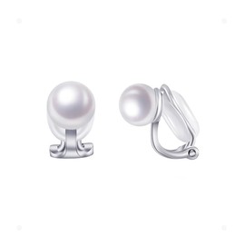 PHNIBIRD Freshwater Pearl Clip On Earrings Non Pierced Jewellery Elegant Stud For Women