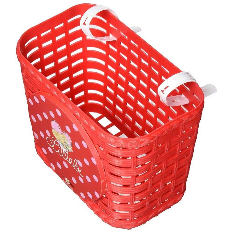 Bike Fashion Lillebi Handlebar Basket, Red, 35 x 27 x