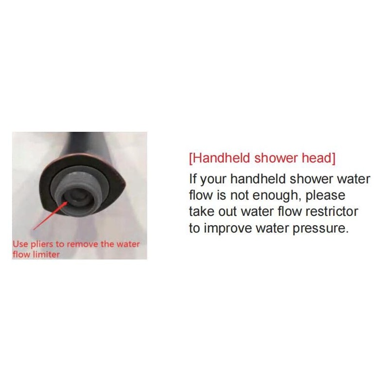 Gabrylly 3-Setting High Pressure Handheld Shower Head,Matte Black（only shower head）