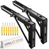 10 Inch Folding Shelf Brackets, Heavy Duty Wall Mounted Collapsible