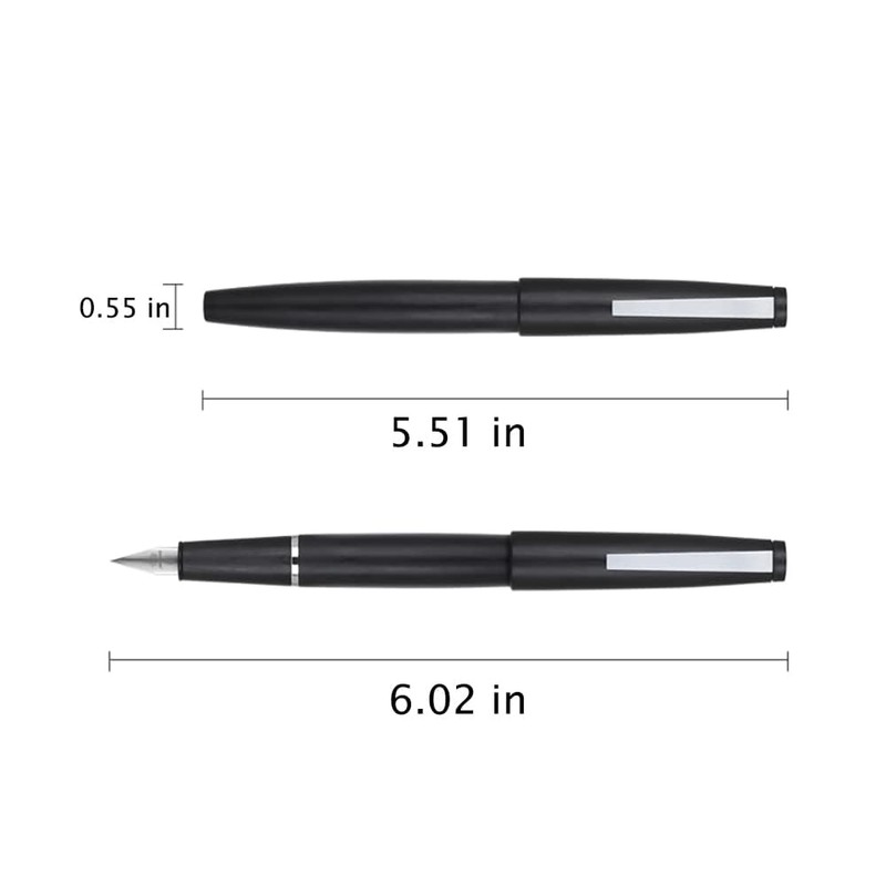 erofa 80 Black Fibre Fountain Pens Iridium Extra Fine Nib