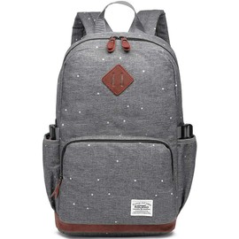 Kaukko Backpack for Men and Women, Chic and Practical Backpack for School, University, with Laptop Compartment and Anti-Theft Bag for Everyday Use Oxford, Grey 05