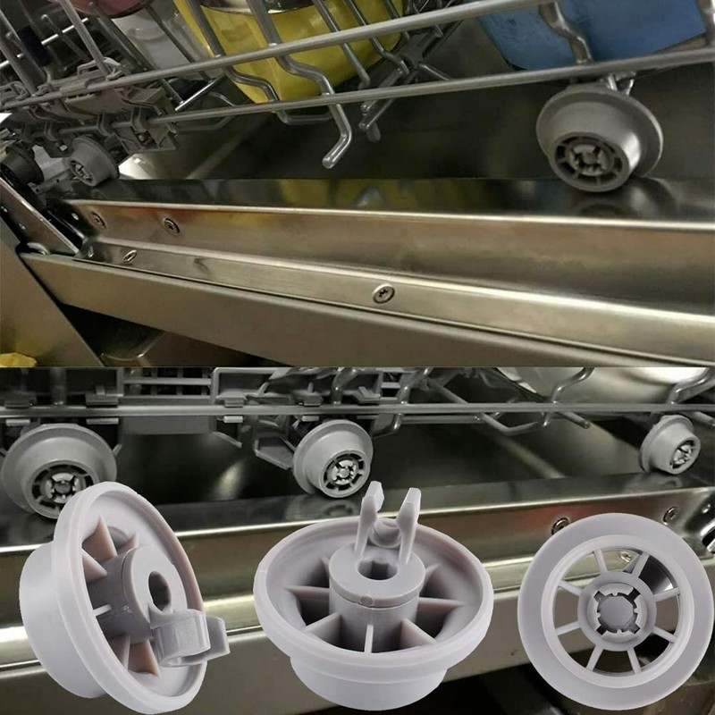 Dishwasher Lower Bottom Basket Roller Wheels For Bosch (Pack Of