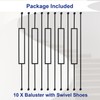 Sidasu 10 Pack Iron Balusters Staircase Rectangular Hollow Stair Spindles