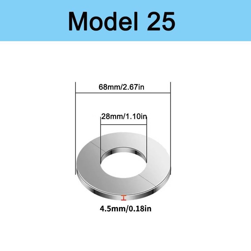 4 Pack Stainless Steel Pipe Covers, Wall Split Flanges Pipe