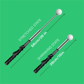 Retractable Golf Swing Training Aids, Golf Grip Trainers and Golf Swing Trainers，Golf Swing Practice Stick，Golf Training aid - Strength and Rhythm Training for Improved Shot Swing Control