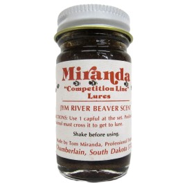 Tom Miranda's Lures Jym River - Beaver Lure - Tom Miranda's Lures 1 Ounce Bottle Trapping Supplies