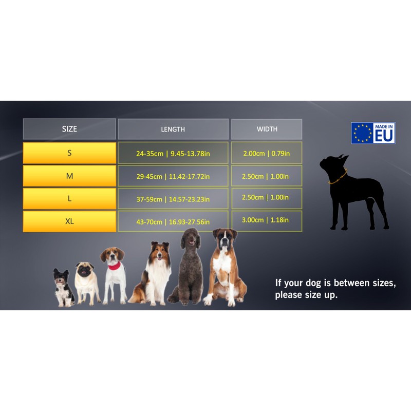 Waterproof Dog Collar, Made in Spain, Aluminum Buckle, PVC Coated