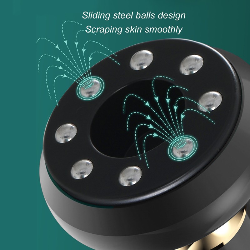 Electric GuaSha Massager 12 Suction Gears Steel Balls Negative Pressure