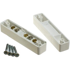 2 Pack of Burglar Alarm Door/Window Contact Detectors - Wired - White - Professional Quality