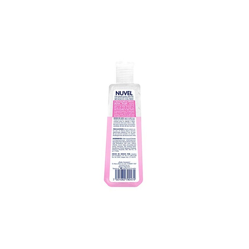 Nuvel Desmaquillante Bifásico Facial Oil Free, 235 ml
