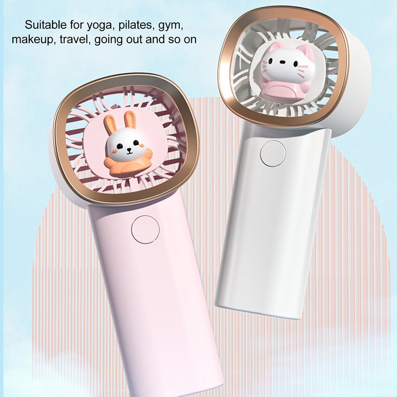 Hand Fan 3 Gear Adjustable USB Charging Cute Mini Handheld