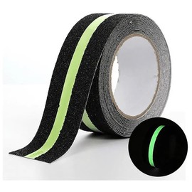 Anti Slip Traction Grip Friction Black Luminous Glow in The Dark Waterproof Safety Outside Floor Strip Tape for Stairs Step Floor 5cm x 5m