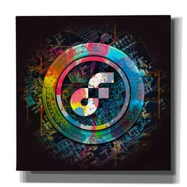 Epic Graffiti 'Flow Crypto Power' by Epic Portfolio Canvas Wall Art, 26" x 26"