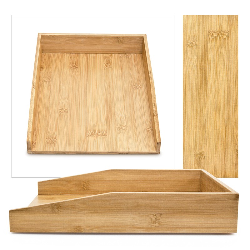 Relaxdays 10014055 Design Letter Tray 33 x 25 CM Bamboo