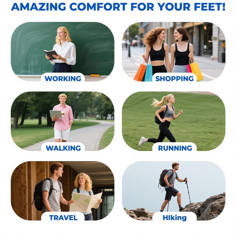 Wide Width Plush Fuzzy Insoles with Heel Lift & Shock