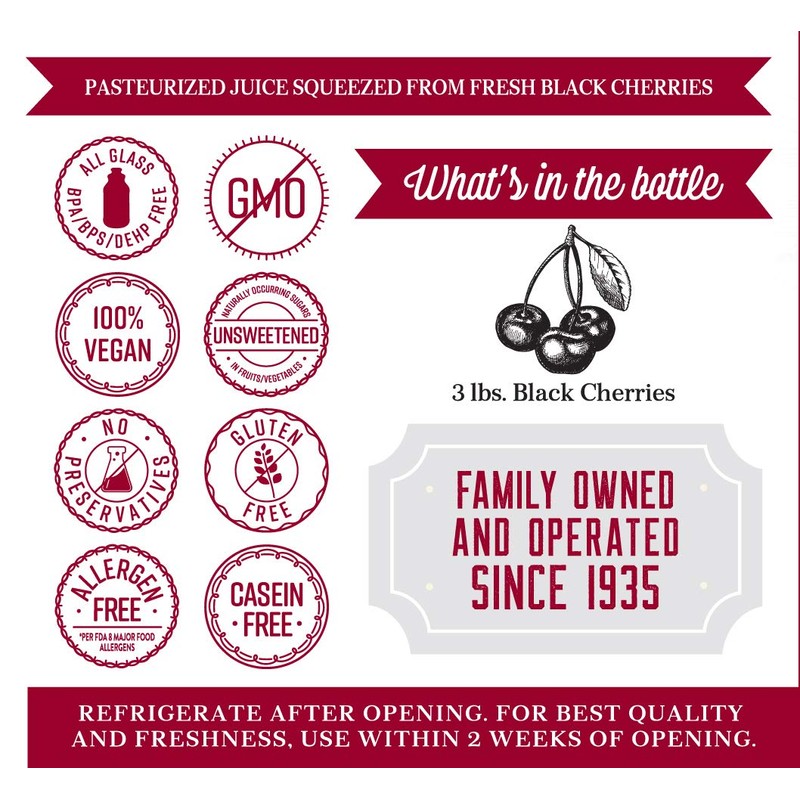 Lakewood Premium Pure Black Cherry, Fresh Pressed, 192 Fl Oz,
