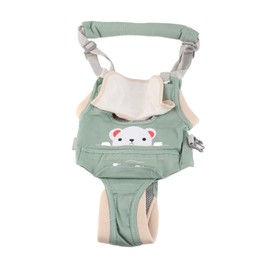 Baby Walking Harness Fall Protection Soft Breathable Adjustable Handheld Kids Walker Helper for Infant Green