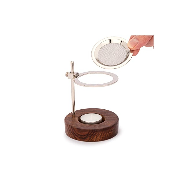 NKlaus 13998 Adjustable Incense Burner Nickel-Plated Brass with Stainless Steel