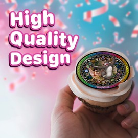 30 Edible Cupcake Toppers – Wild Jungle Adventure-Inspired Designs Collection | Uncut Edible Wafer Sheet Decorations