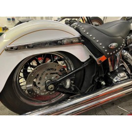 DIY Harley Softail 2003 - 2005 FXSTB BLACK ACORN chrome Rear Fender Strut Bolts 716