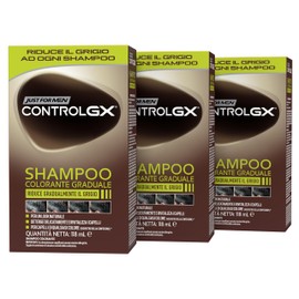 Just for Men Control GX Shampoo for Men, Colour & Hair Colour, Gradually Reducing Grey for a Natural Look (Pack of 3)