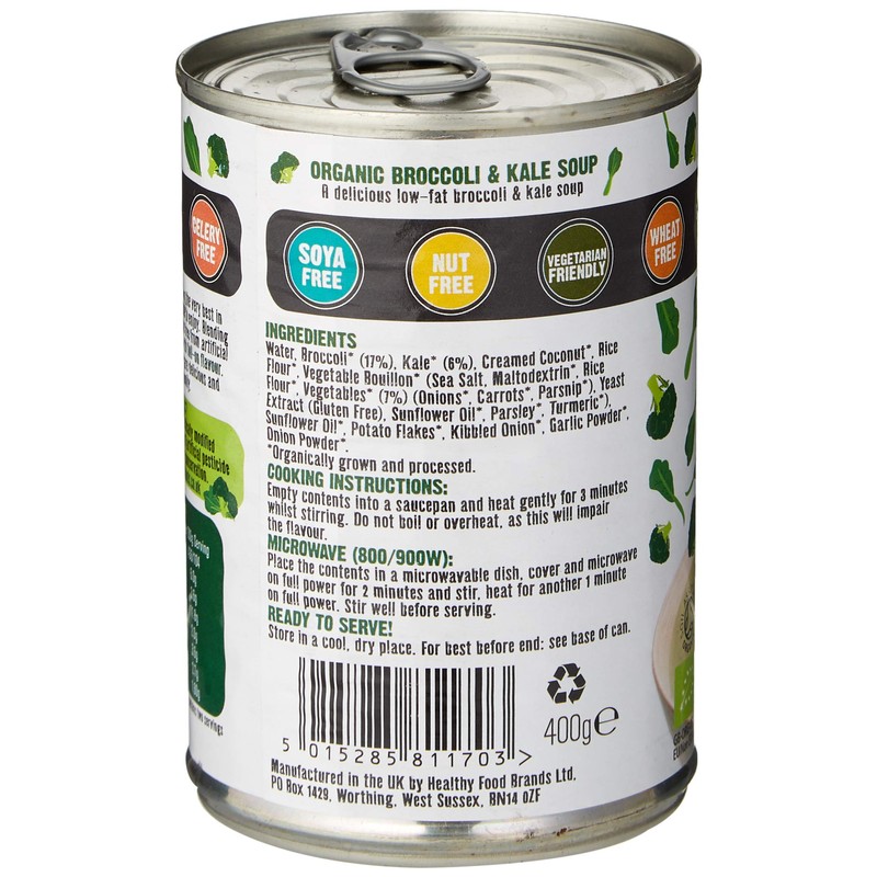 Free and Easy Organic Broccoli and Kale Soup, 400 g