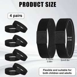 HweeWanX Shoelaces Fixing Band, Elastic Fixing Band, Shoelaces Fixing Band Football Boots, black