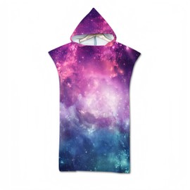 Proumhang Adult Hooded Beach Towel Changing Towel Robe Towel Poncho Blanket for Beach Surfing Swimming Bathing Wetsuit Changing Style 1 75x110cm