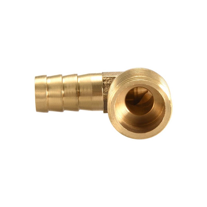 sourcing map Brass Barb Hose Fitting, 90 Degree Elbow 12mm