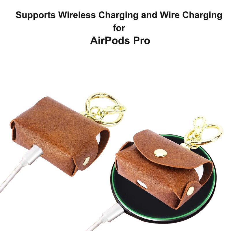 Bocasal Leather Case for AirPods Pro 2nd/1st Generation Charging Case,