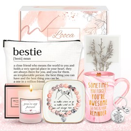 Best Friend Birthday Gifts for Women Friendship Gifts for Women Friends Unique Bestfriend Birthday Gift for Woman Bestfriend gift Ideas for Bestie BFF Soul Sister - Mug, Keychain, Candle, Bracelet