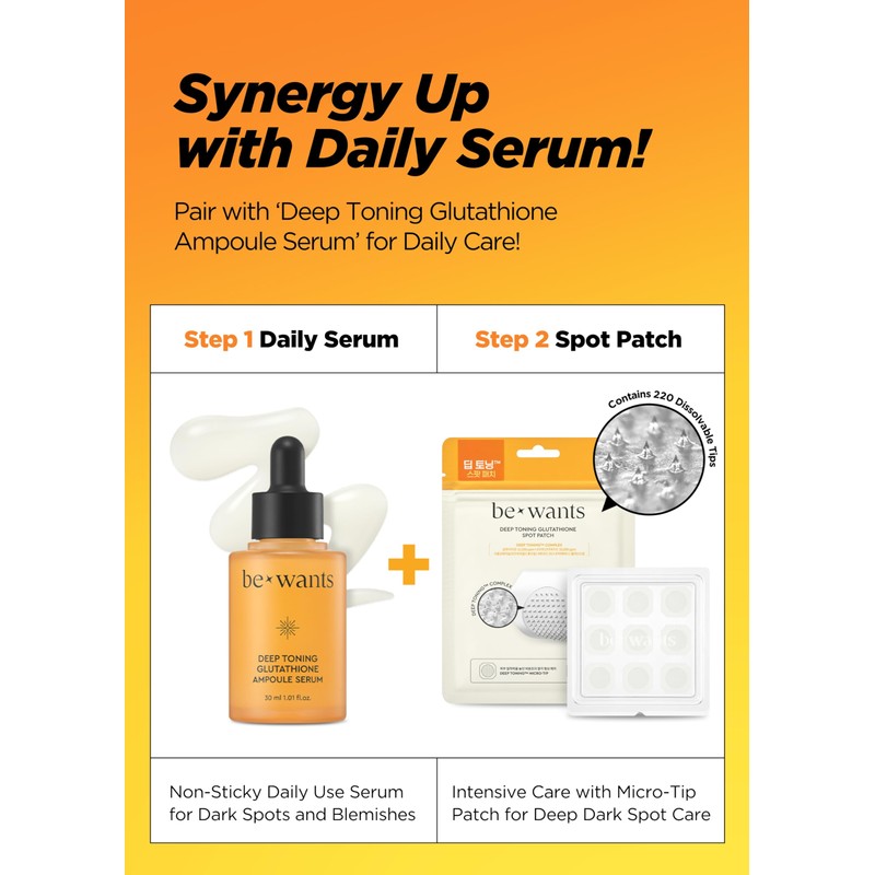 Bewants Deep Toning Glutathione Spot Patch – Micro Tip Patches