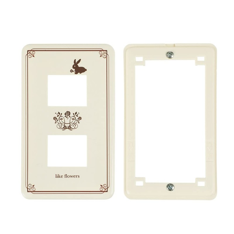 OHM HS-UU02 00-4696 OHM Fashion Plate Rabbit 2-Gang Switch Cover