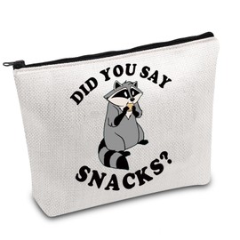 Meeko Raccoon Gift Raccoon Did You Say Snacks Makeup Bag Magic Kingdom Gift Raccoon Lover Gift Funny Raccoon Zipper Pouch (SNACKS)