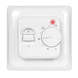 Mi-Heat MST1 Flush-Mounted Room Thermostat with Floor Sensor, White, Thermostat for Electric Underfloor Heating