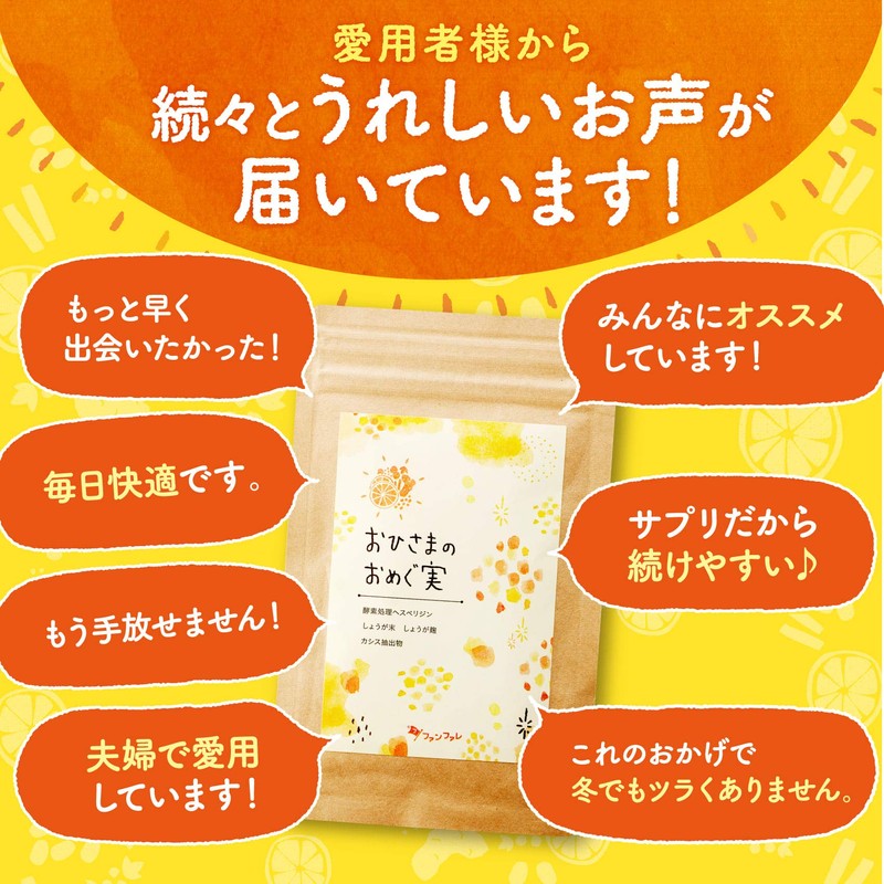 ファンファレ おひさまのおめぐ実 温活 サプリ グッズ [ 国産生姜 ヘスペリジン シナモン ブラックジンジャー