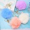 Honbay 4PCS Ballerina Ballet Dancer Fluffy Keychain Faux Rabbit Fur