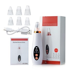 Blackhead Vacuum Cleaner Suction Power Multi Functional Facial Suction Pore Cleaner White