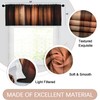 Emvency 2 Pack Valances Window Treatments, Orange Copper Vintage Stripe