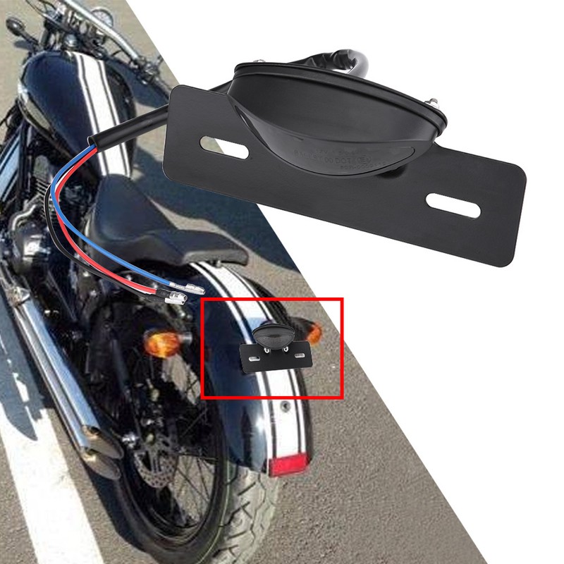 Motorcycle LED Rear Brake Tail Light Stop License Plate Lights