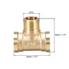 sourcing map Brass Tee Pipe Fitting G1/2 Female x G1/2
